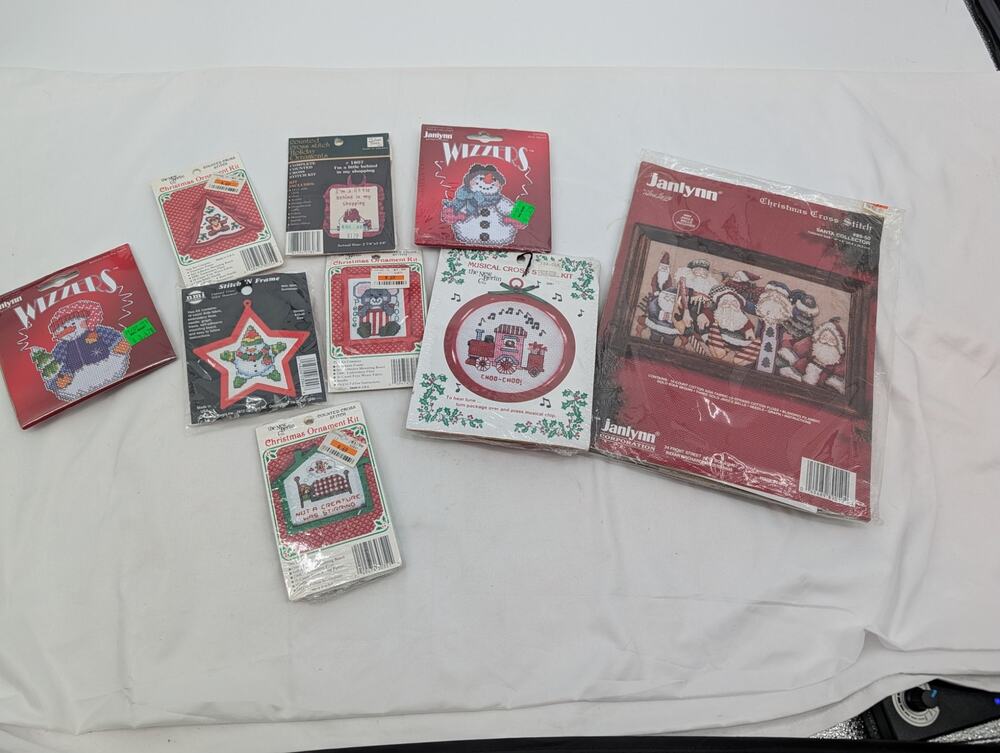 New Christmas Cross Stitch Bundle! Most Are Ornament Kits - One Big Project